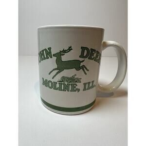 John Deere Tractor Coffee Cup Mugs Moline, Ill Collectable Promotional Coffee